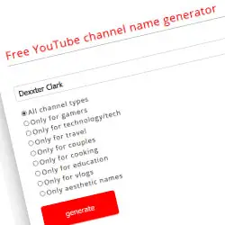 YouTube channel name generator